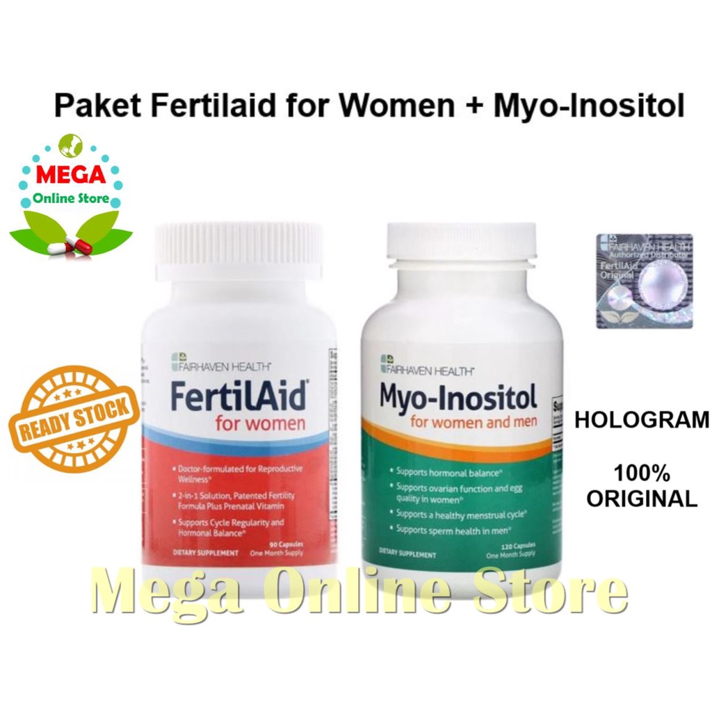 Paket PCOS FertilAid for Women 90 Kapsul + Myo-Inositol 120 Kapsul