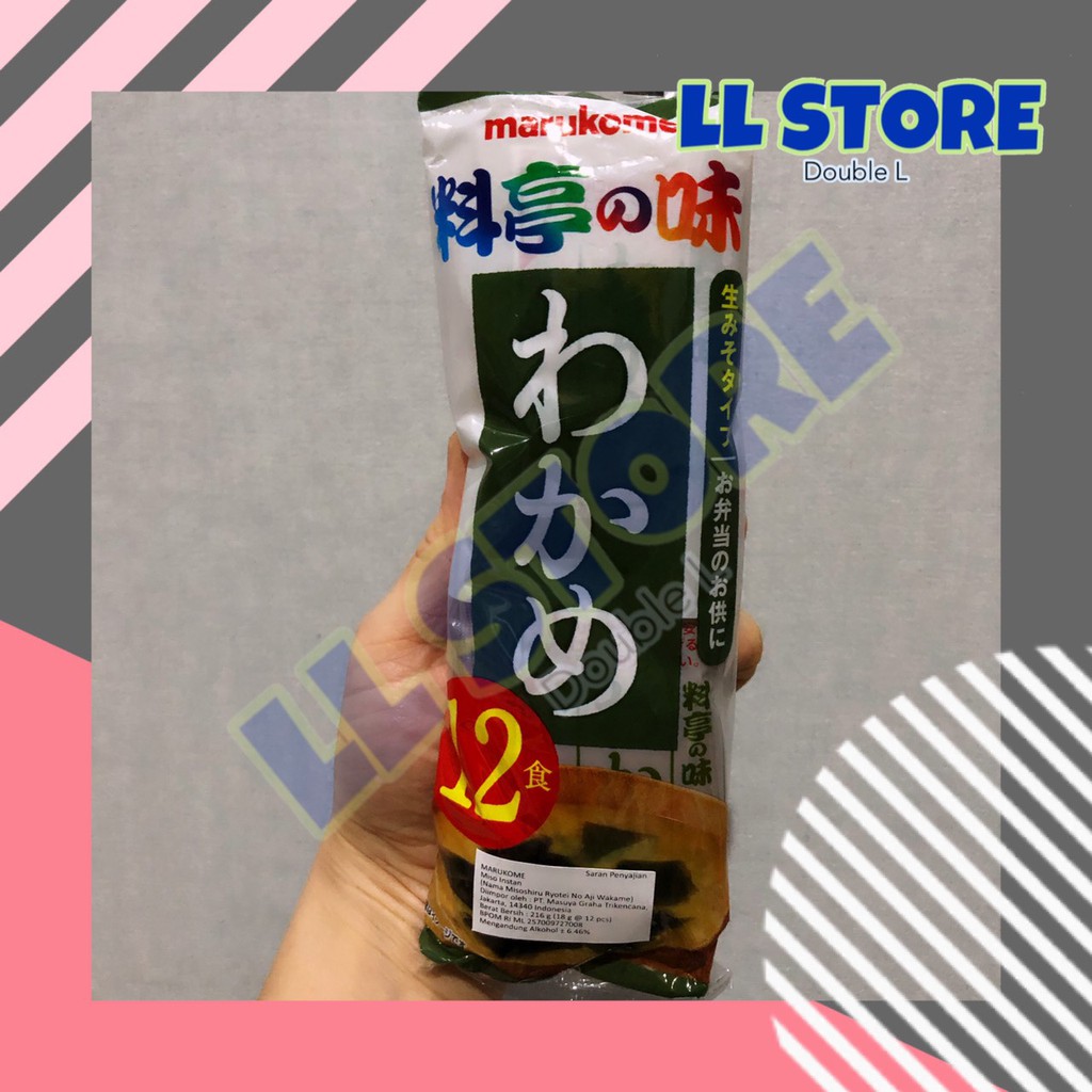 

MARUKOME Miso Instant Misoshiru Ryotei No Aji Wakame | Bumbu Miso Sup