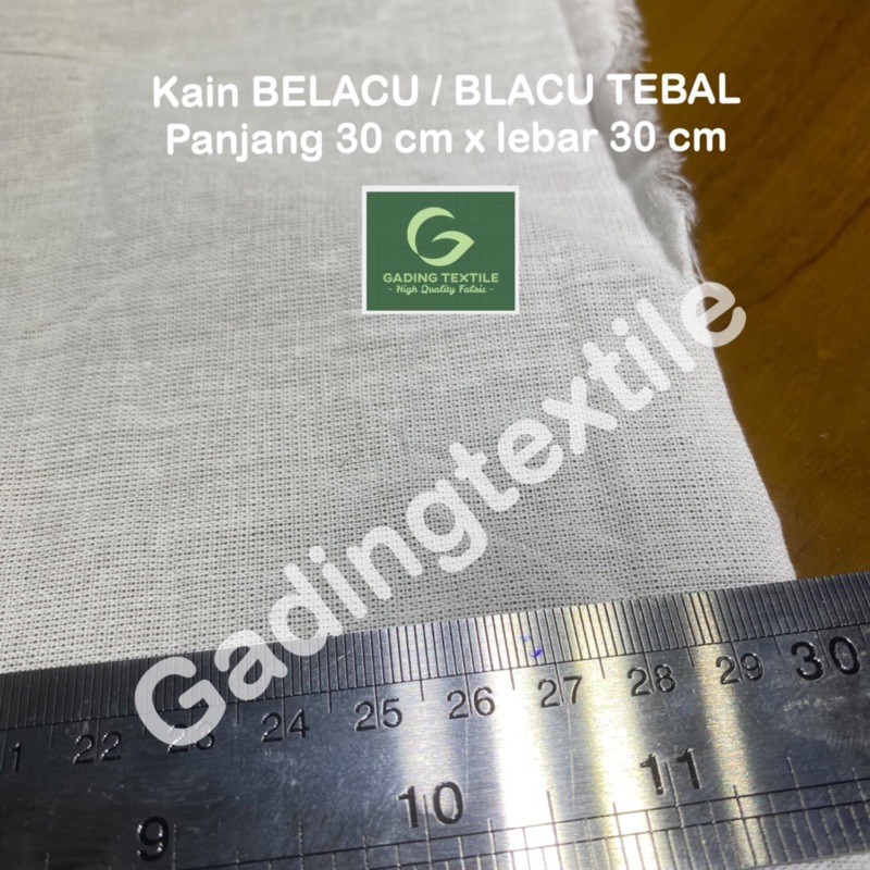 ( per 1 lembar ) kain belacu blacu tebal warna putih beras 30 cm x 30 cm bahan craft kerajinan tangan pouch goodie bag sulam menyulam embroidery waxing kecantikan dekorasi dekor batik membatik prakarya belajar jahit menjahit