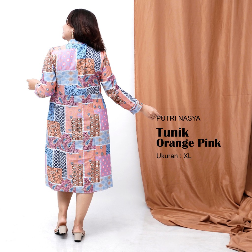 Tunik rayon big size long jumbo / atasan wanita big size / atasan tunik / tunik kerja / tunik motif