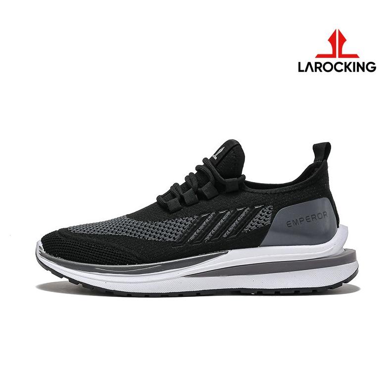 [HOLLXMALL] | LAROCKING - EMPEROR HITAM ABU | SEPATU SNEAKERS RUNNING GYM SHOES SPORTS