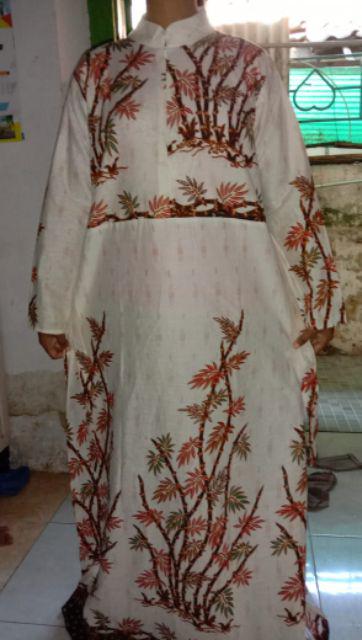 Baju Batik Couple Gamis Batik Keluarga Sogan Modern Bi3 Motif Bambu Terbaru