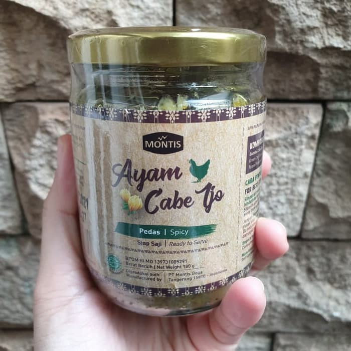 

Ayam Cabe Ijo Pedas Lauk Siap Saji Montis Khas Padang Praktis