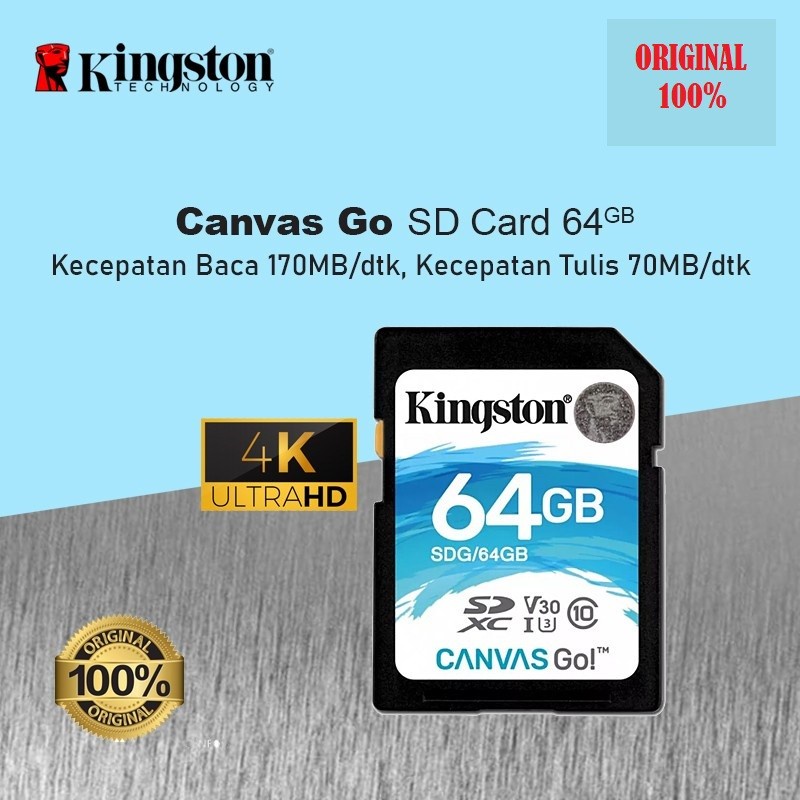 Kingston Canvas Go Plus 4K SD Card - 64GB