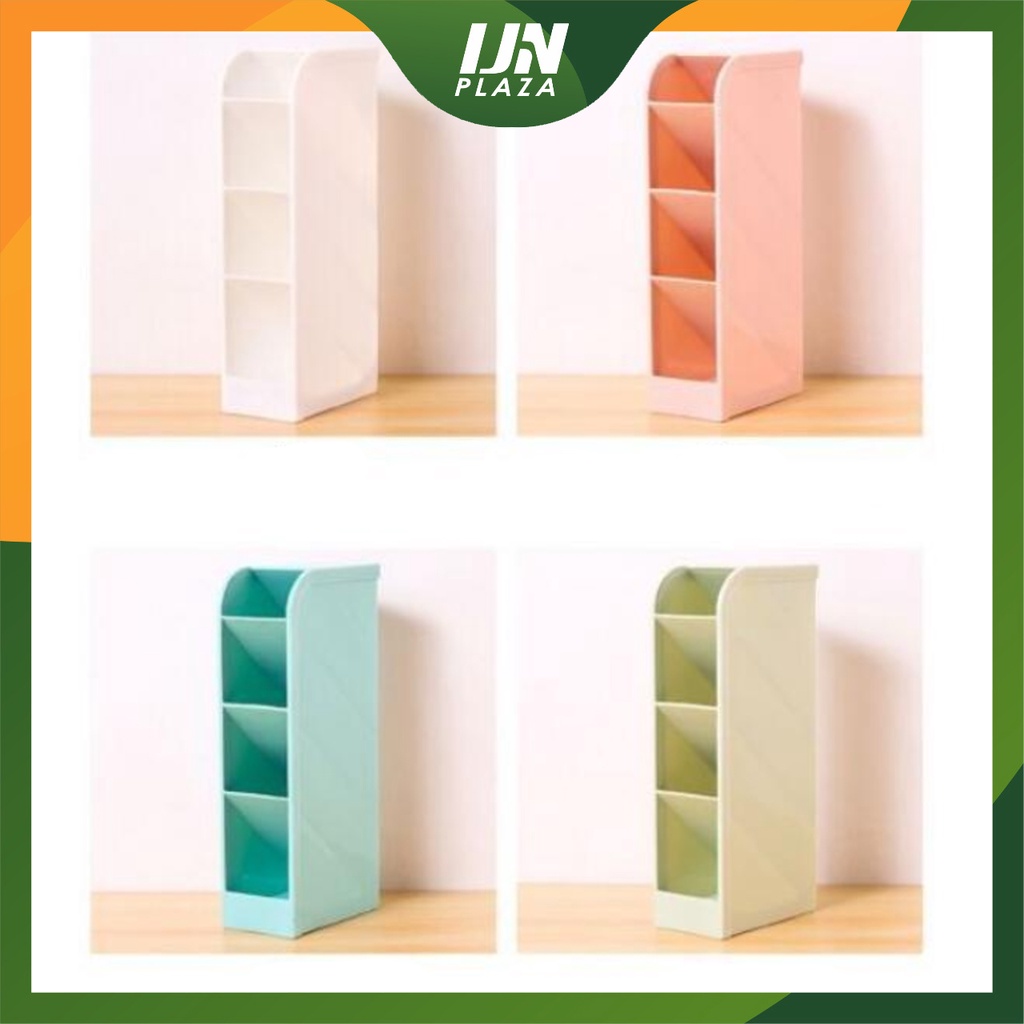 ❤ IJN ❤ Pen Holder Rak Tempat Alat Tulis Rak Tempat Pena Kantor Color 4 tingkat / Stationery Space Office Storage Box