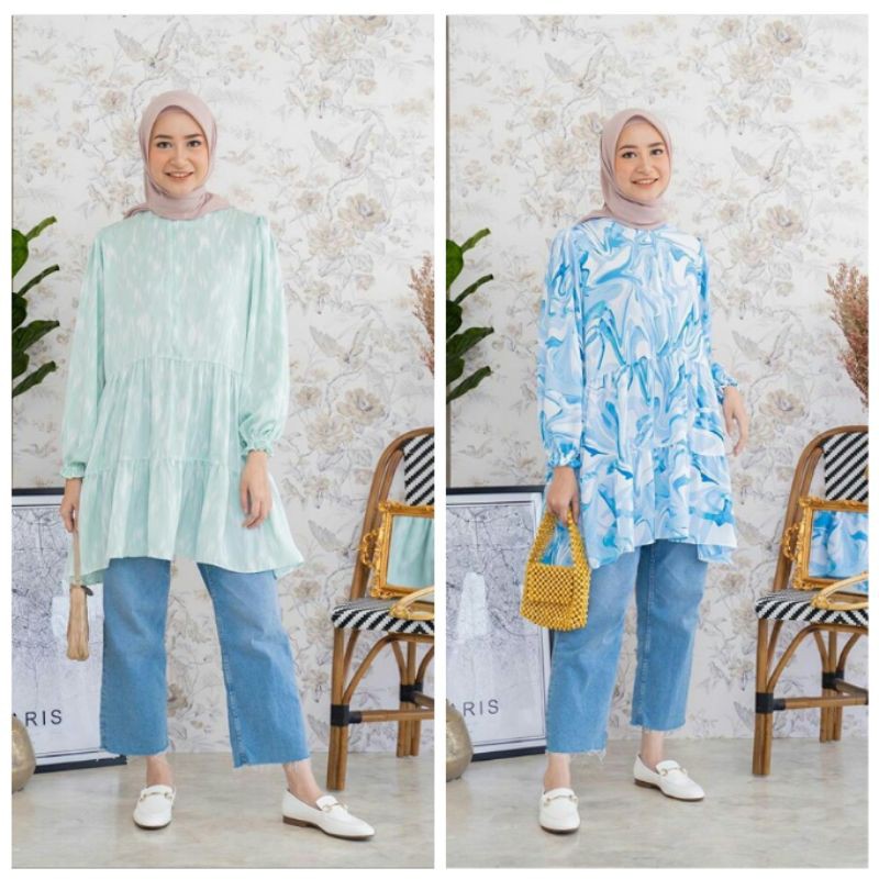 Belle Marble Minty, Blue by Haidee&Orlin