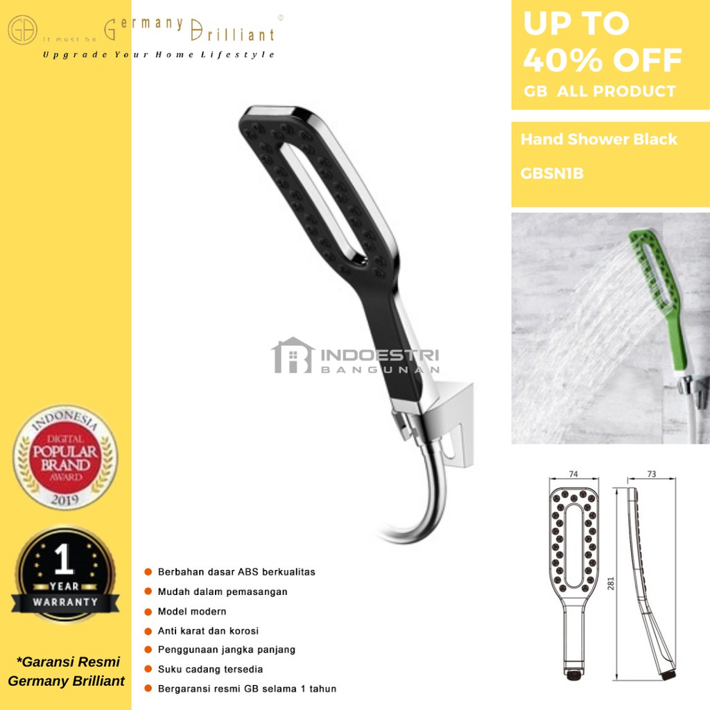 Hand Shower Germany Brilliant VRSN1B Black / Hand Shower Black Germany Brilliant VRSN1B