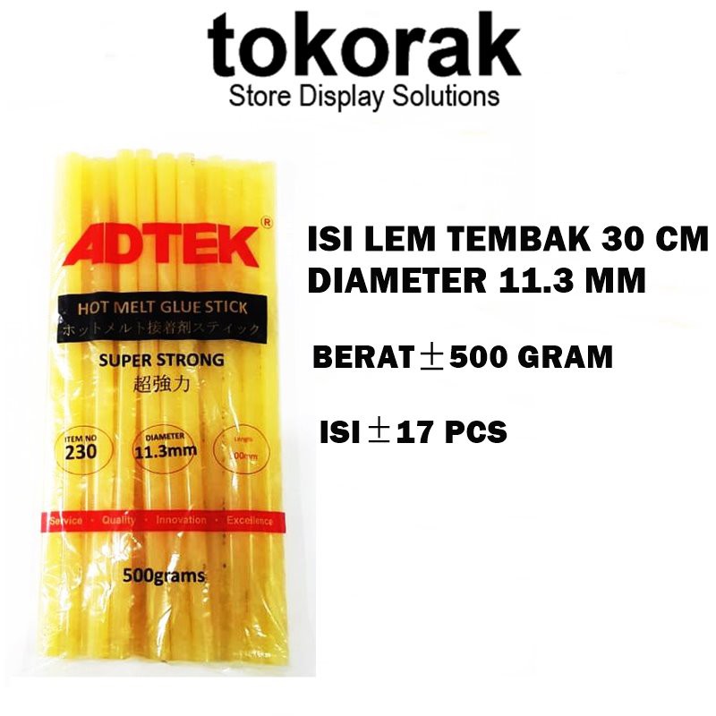 ISI LEM TEMBAK ADTEK BESAR KUNING - REFILL GLUE GUN STICK - LEM BAKAR