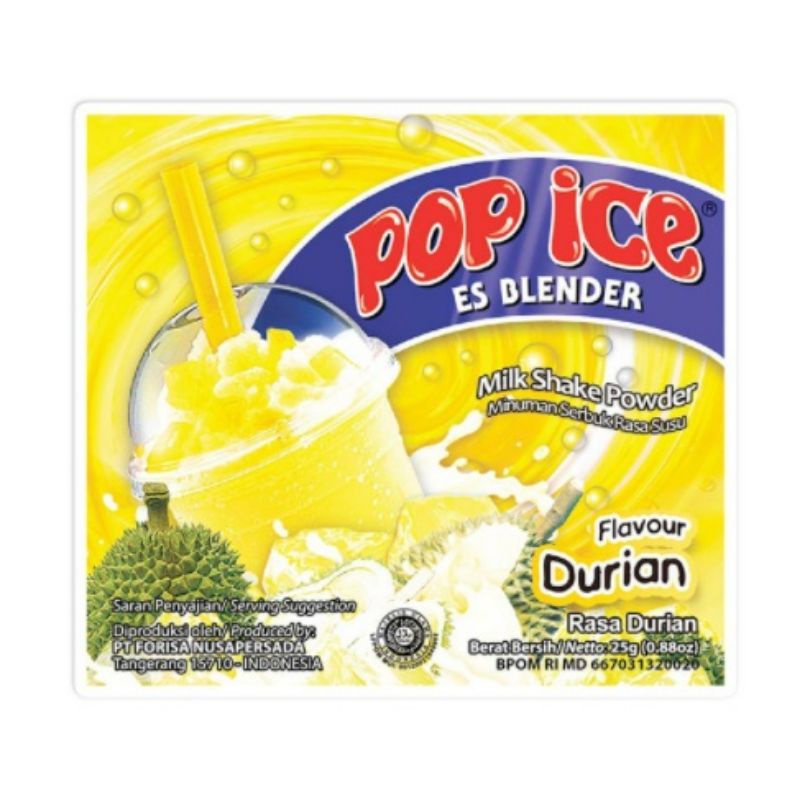 

pop ice rasa durian