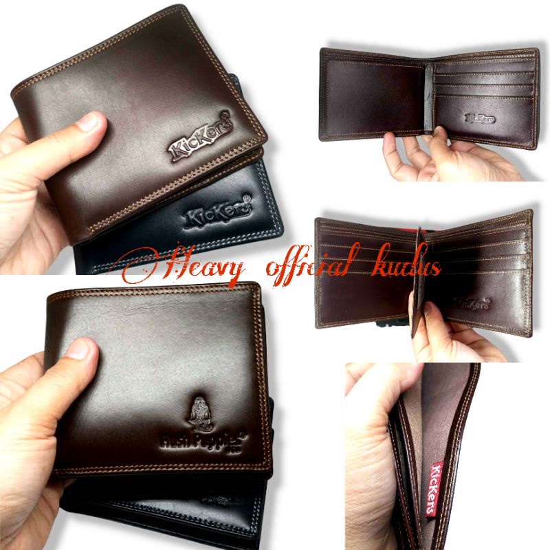 Dompet Kulit Pria Asli kulit sapi Kickers ( 100% Full Kulit Sapi Asli ) TANPA KAIN FURING