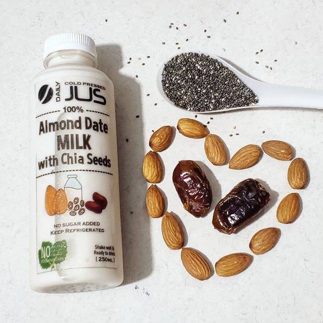 

Susu almond dengan chia seed TANPA GULA freshmade