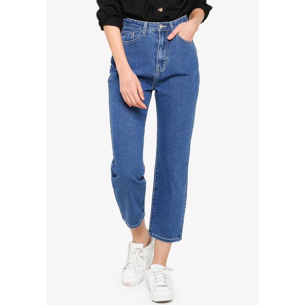 Dazina Jeans Jumbo Boyfriend Celana Jeans Wanita Biru Dazina Jeans Jumbo Boyfriend Celana Jeans Wanita Biru