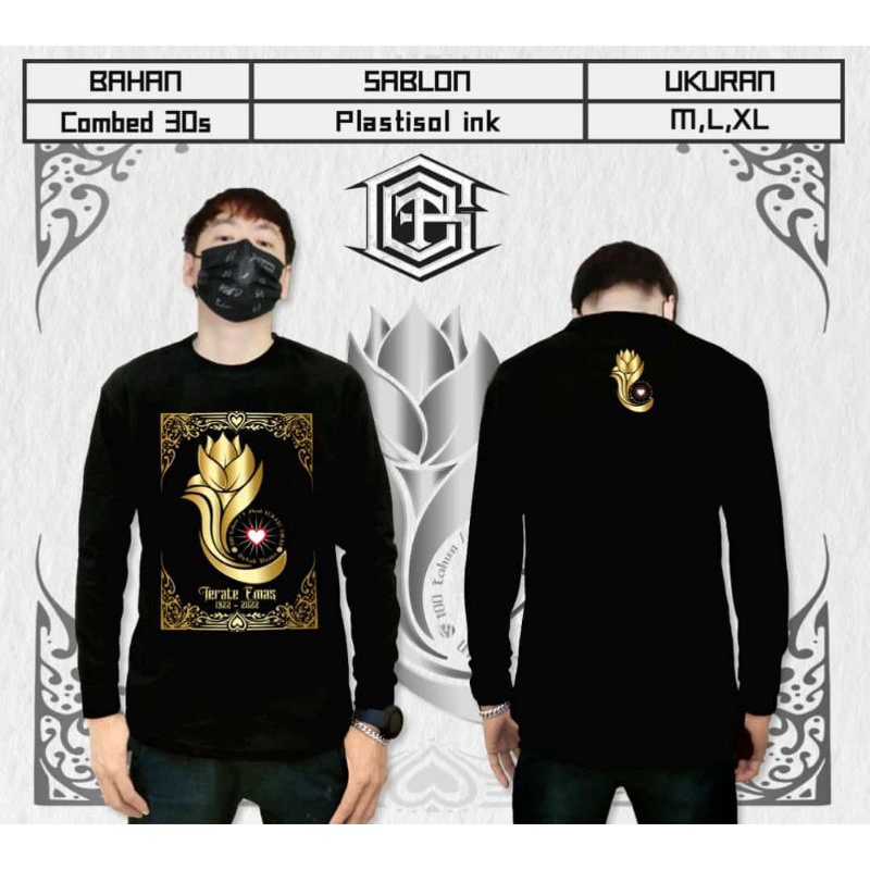 NEW KAOS TERATE EMAS LENGAN PANJANG