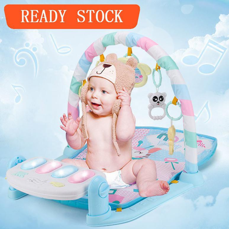 Karpet Alas Lantai dengan Gambar Motif Piano untuk Area Bermain Bayi / Anak-Anak