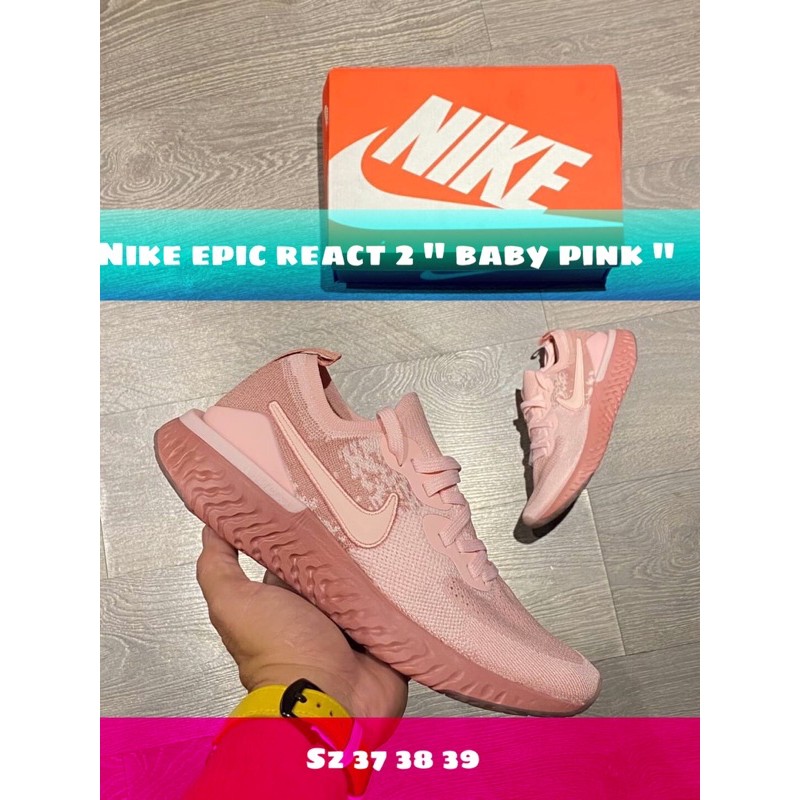 SEPATU NIKE - NIKE EPIC REACT 2 "  baby pink " - SEPATU OLAHRAGA WANITA - SEPATU RUNNING WANITA NIKE