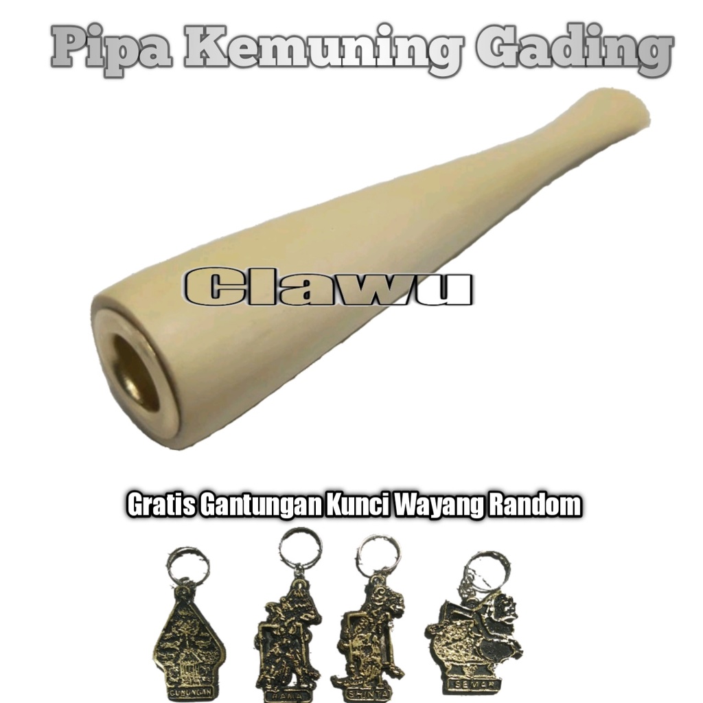 COD Once Pipa Kayu Kemuning Original Bonus Gantungan Kunci Wayang Random