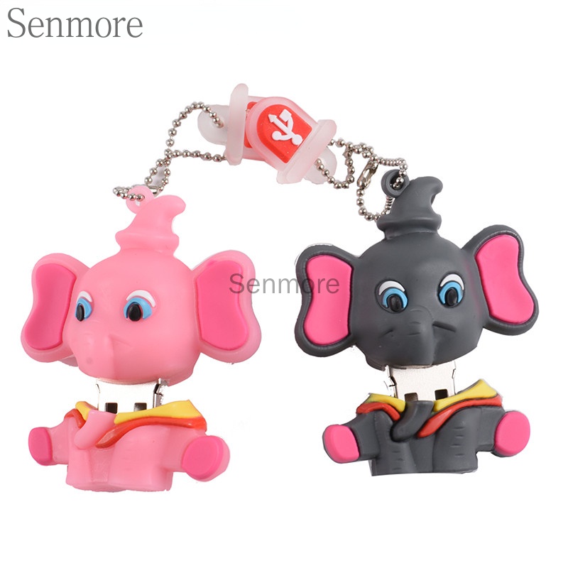 Flashdisk USB 3.0 Bentuk Gajah Pink Kapasitas 64GB 32GB 16gb 8GB 1GB 1TB 2TB