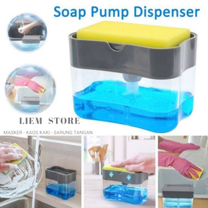 Dispenser Sabun Cuci Piring Soap Pump Holder Spons