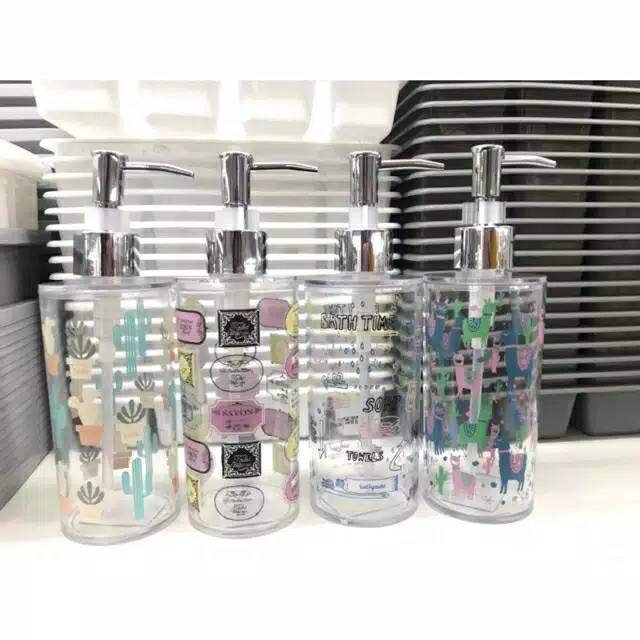 Dispenser sabun cuci tangan / cuci piring motif kaktus cantik n mewah. Brand informa