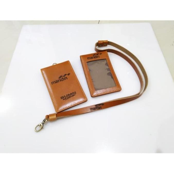 

Office & Stationery | Document Organizer | Id Card Holder Name Tag Kulit Asli Logo Bank Mandiri | Best Seller