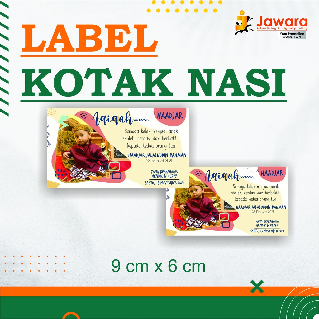 

Sticker Label Makanan/Kotak Nasi/Steorofom, Jawara Print, Ponorogo, Madiun, Magetan, Ngawi 9 cm x 6 cm
