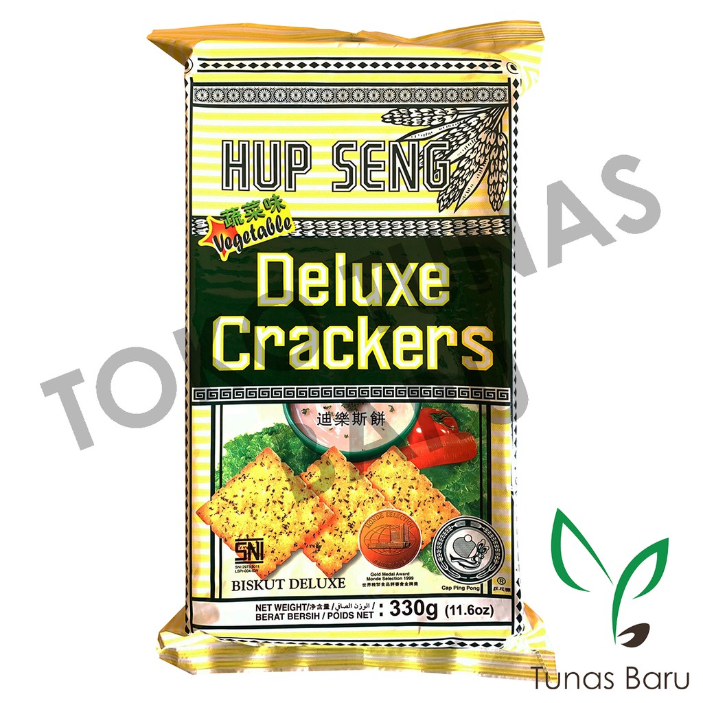 

Hup Seng Deluxe Crackers Vegetable (Biskuit Krakers Sayur) Cap Ping Pong