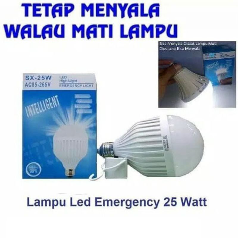 Lampu Bohlam Led SX 25w - Lampu Emergency Light SX 25w Sentuh Nyala