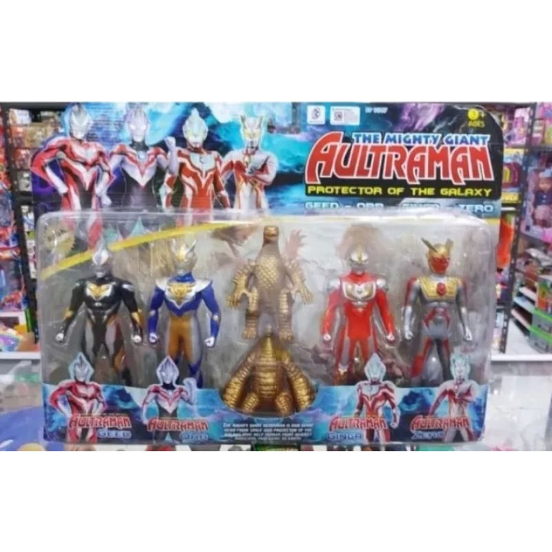 Robot Ultraman isi 4 Set Murah /  Mainan Ultraman Mainan Robot Ultraman Figure 4 Pc Plus Monster God