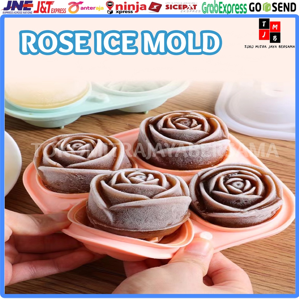 CETAKAN ES BATU SILICONE MODEL BUNGA ROSE DIAMOND SKULL TENGKORAK ICE CUBE MOLD SILIKON COKLAT JELLY PERMEN