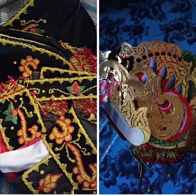 Basahan dan omprok tari gandrung, untuk omprok plasmin premium, ukiran seperti kulit, kokoh dan ada 