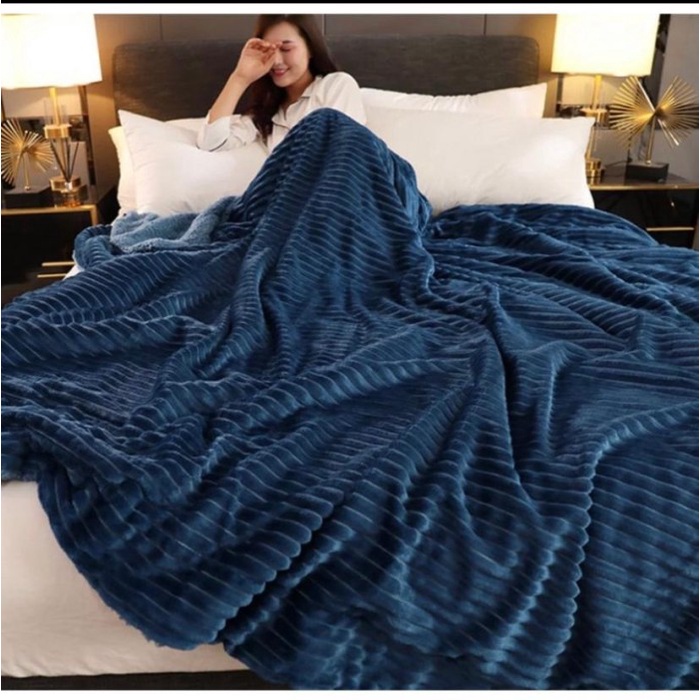 SELIMUT SALUR POLOS, SELIMUT BULU DEWASA, SELIMUT 180X200 #Bantal#Guling#Sprei#Bedcover#Murah