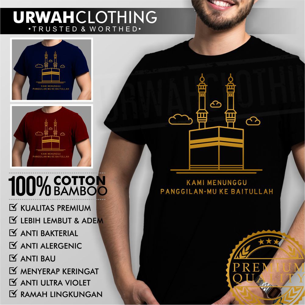 Kaos Dakwah Islam Katun Bambu Haji