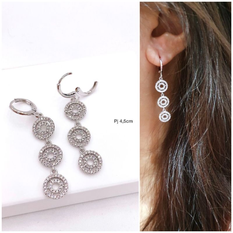 Anting Silver925 perak Premium Quality platgold Anti Karat Anti Alergi Earring a11