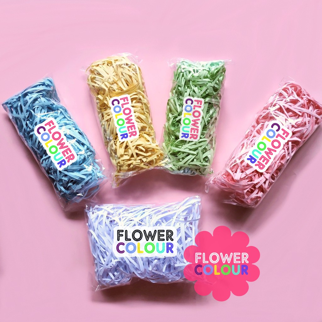 

SHREDDED PAPER KERTAS SERUT CACAH PACKING COLORED WARNA WARNI