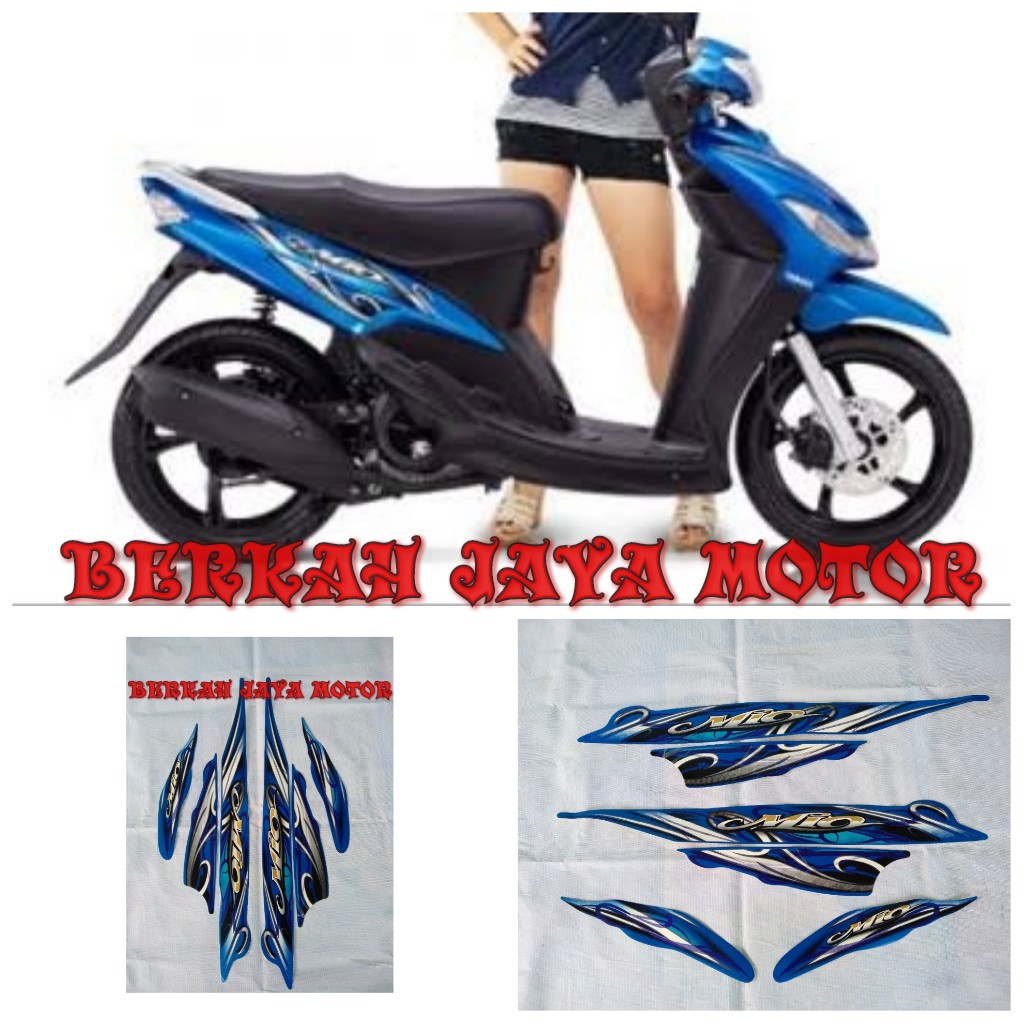 Jual STRIPING STCKER LIS BODY MOTOR MIO 2010 2011 BODY FULL BIRU Indonesia Shopee Indonesia
