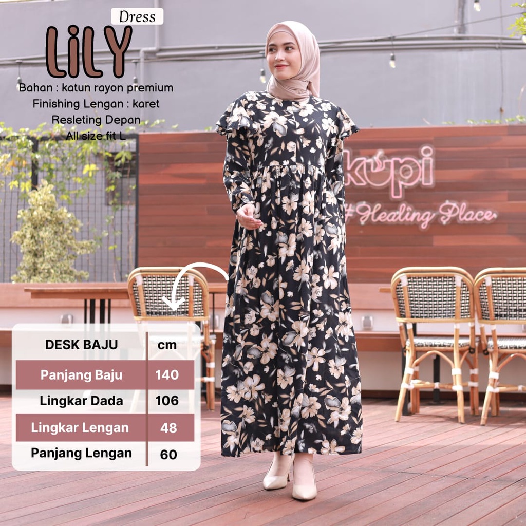 BeautyOne - Homey Dress Lily Gamis Dewasa Jumbo Bahan Katun Rayon Premium Nyaman Dipakai | Bisa Cod