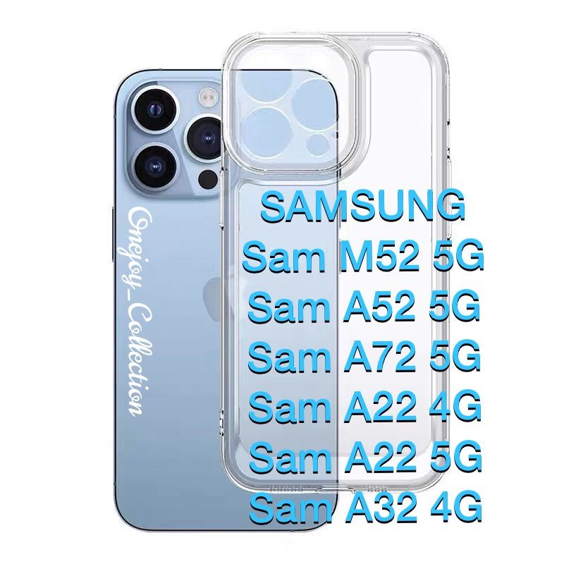 SPACE CASE SOFT TPU CLEAR CASE SAMSUNG GALAXY A72 A52 A22 4G 5G A32 M52 FULL PROTECTOR CAMERA SOFT CASE 1.6MM BENING