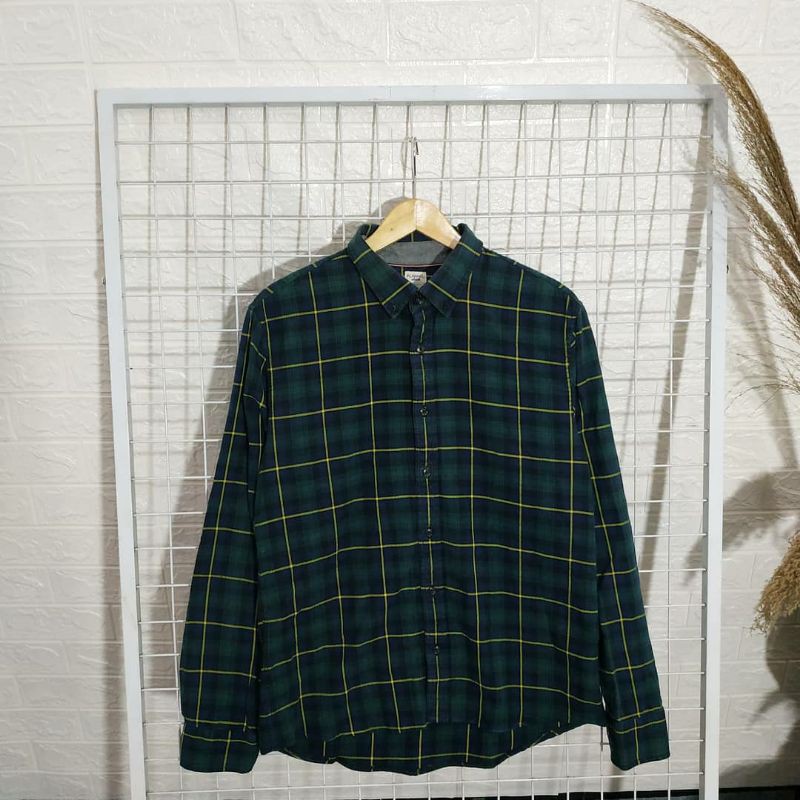 kemeja flanel hem polham second Original