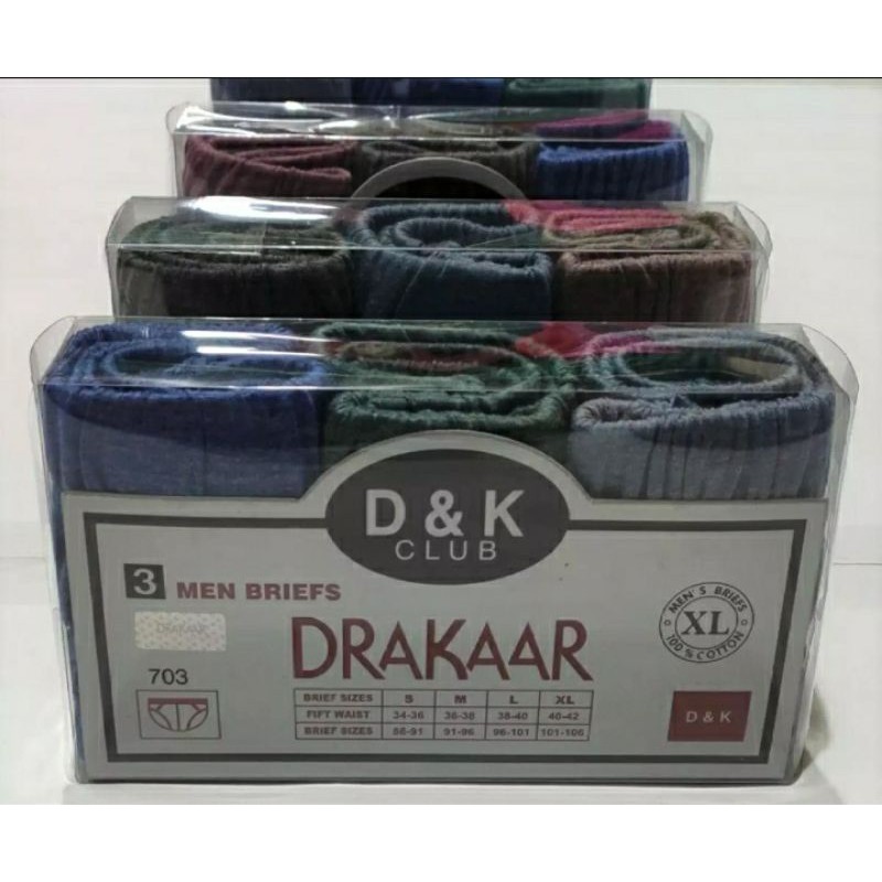 DRAKAR 3pcs Celana Dalam Pria, Pakaian Dalam Pria