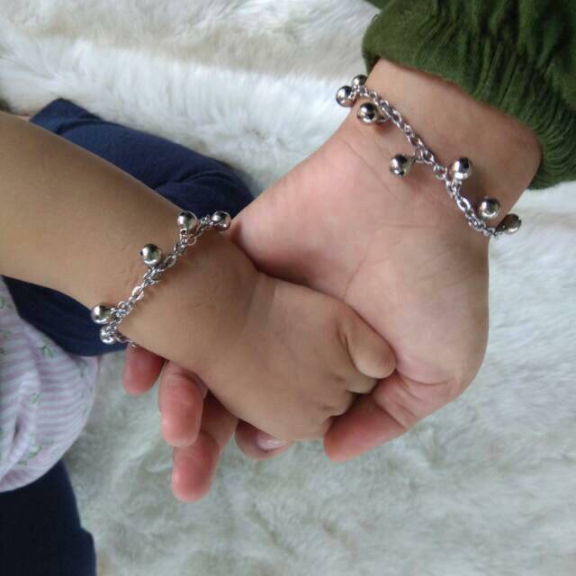 Gelang Kaki gelang tangan gelang monel Rantai Lonceng gelang couple ibu anak