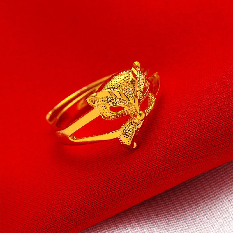 Bisa Cod Rubah Cincin Emas Asli Kadar 375 Buka Cincin Super Star Cincin Hadiah Terbaik Untuk 916C1#