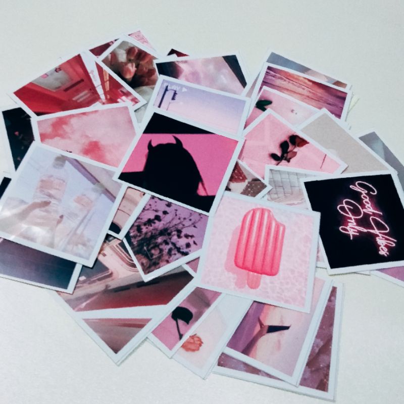 

[ PINK READY STOCK ] stiker aesthetic freebies Tumblr