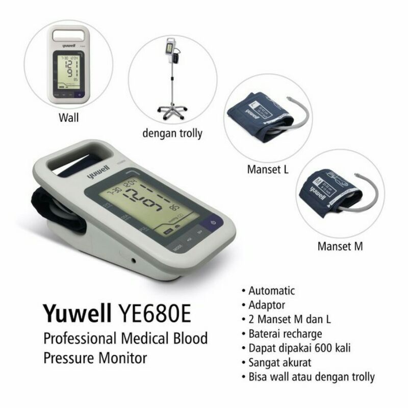 Yuwell Tensimeter Digital YE 680 E