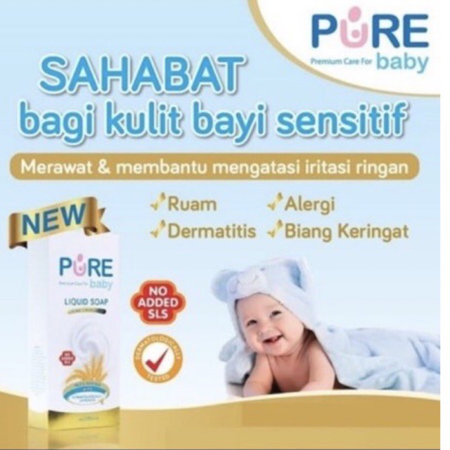 Pure Baby Liquid Soap 230ml - Pure Baby Sabun Mandi Bayi Kulit Sensitif