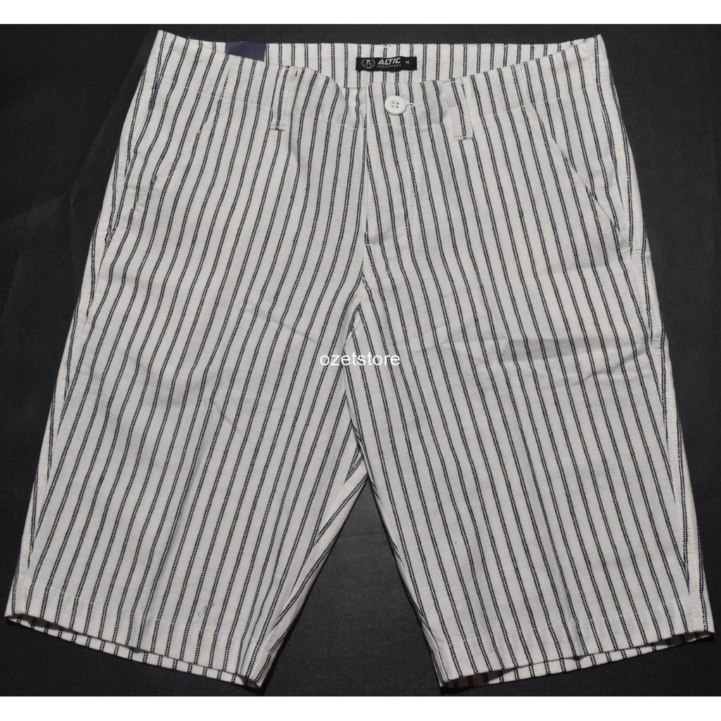 Celana Pendek Pria ALTIC Offwhite Salur BR69 ORIGINAL Celana Pendek Pria ALTIC Offwhite Salur BR69 ORIGINAL