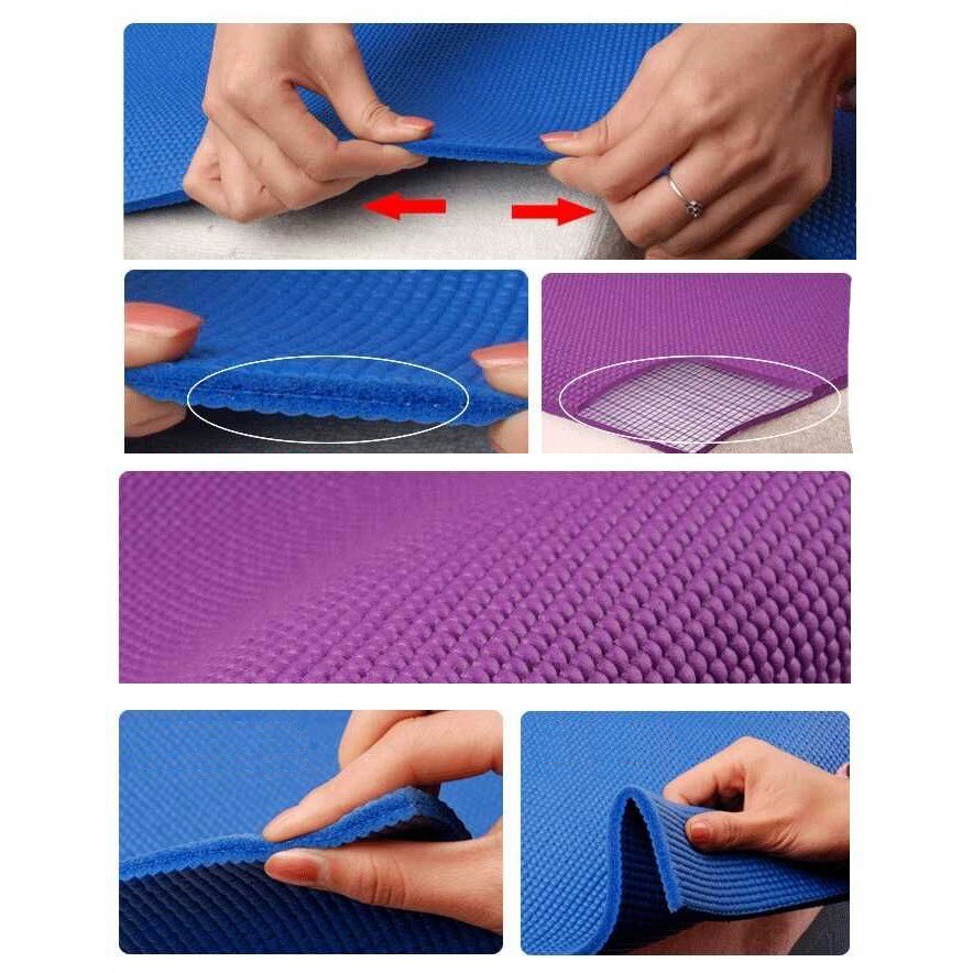 Matras Yoga Premium Pvc Tebal 5Mm Import Alas Yoga Matt Anti Slip Tidak Licin Free Tasmatras