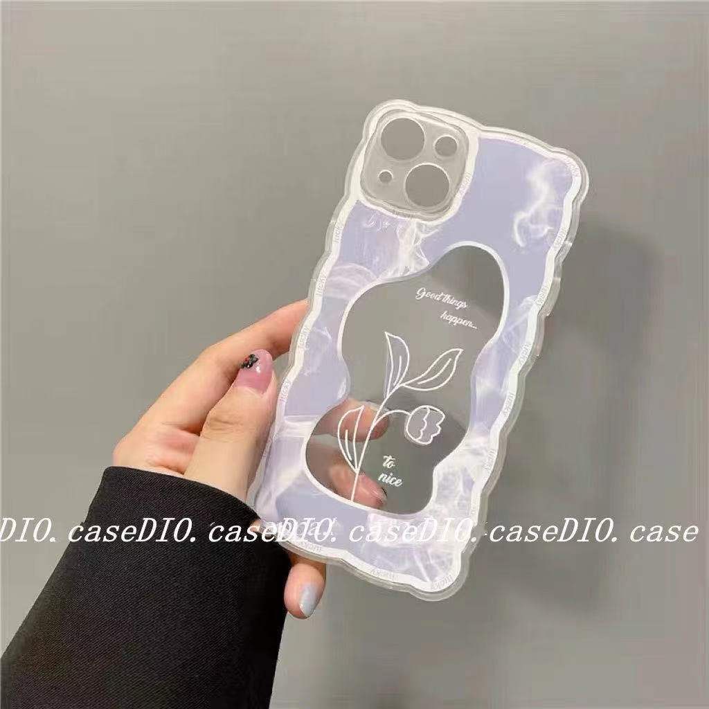 Case Transparan Motif Daun Untuk Iphone 13 Pro Max / 12 / 11 / XS / XR / X / 8 / 7 / 6 / 6s / Plus Se202020