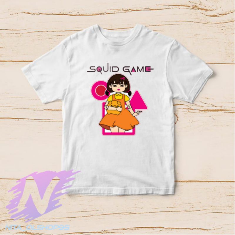 baju boneka squid game kaos anak squid game karakter boneka squid game