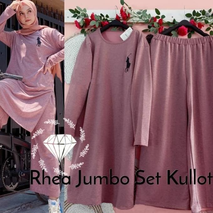 Promo Setelan Jumbo Sepeda Wanita Muslimah/Baju Setelan Olahraga Muslim