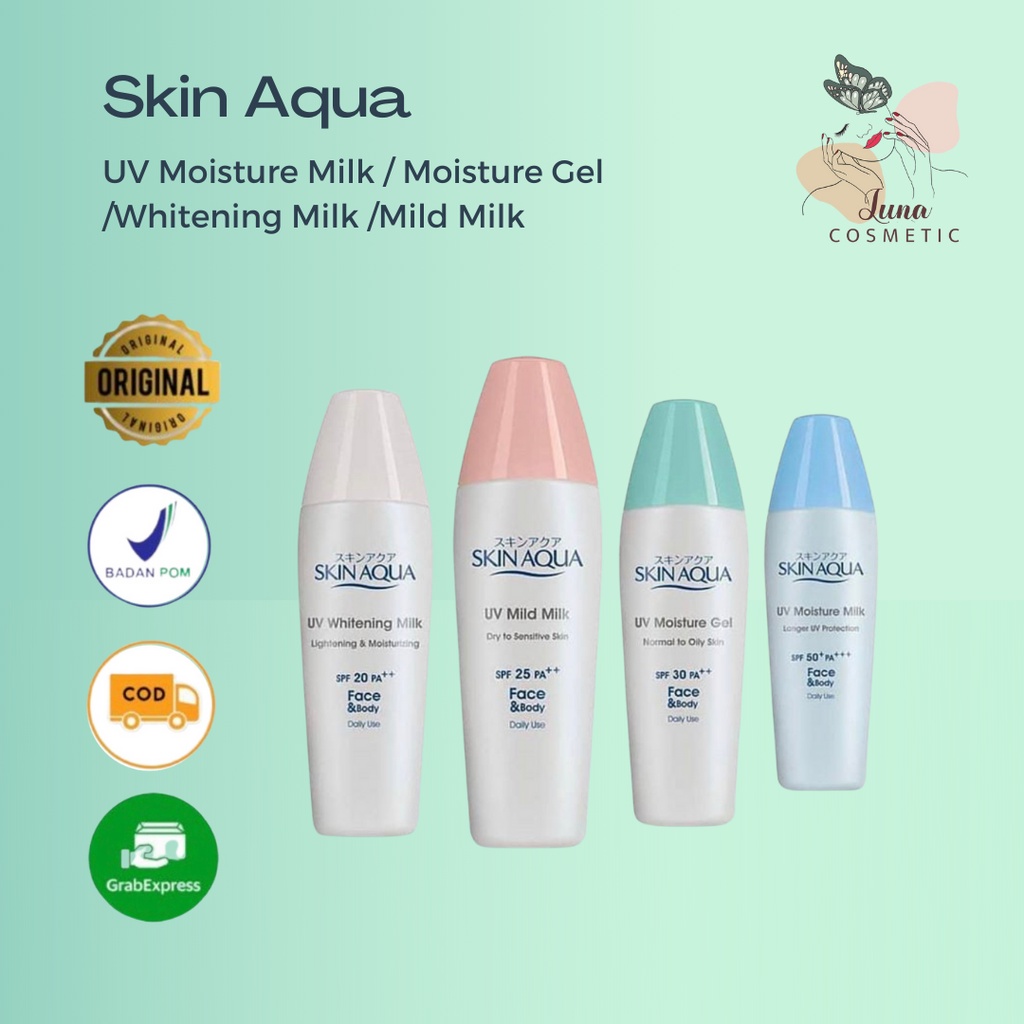 SKIN AQUA UV Moisture Milk 40gr | Moisture Gel / Whitening Milk / Mild Milk